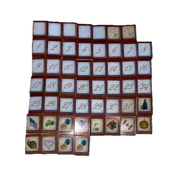 Painter of Light Thomas Kinkade Wooden Perpetual Calendar Cherry Wood & Tiles - Picture 10 of 10